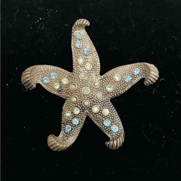 Mary Demarco Vintage Starfish Brooch Pin/Pendant with Crystals - Picture 4 of 8
